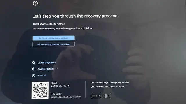 'Video thumbnail for How to use network-based Chromebook recovery'