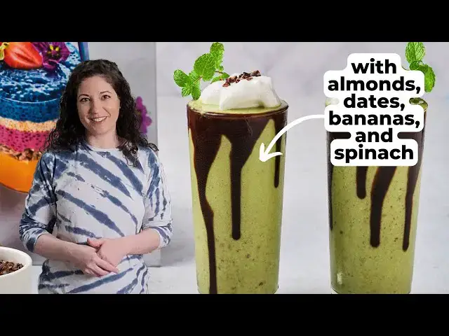 'Video thumbnail for Easy Mint Chocolate Chip Shake (Vegan, WFPB)'