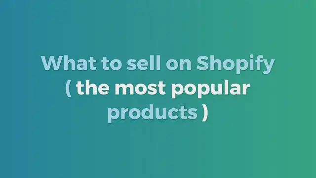'Video thumbnail for What to sell on Shopify'