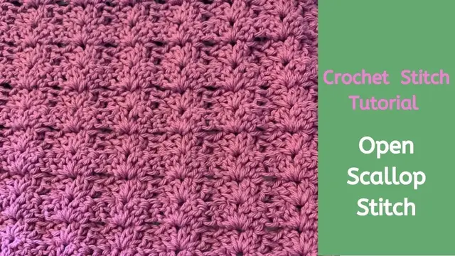 'Video thumbnail for How to crochet the open scallop stitch'