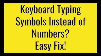 'Video thumbnail for Keyboard typing symbols instead of numbers? easy fix!'