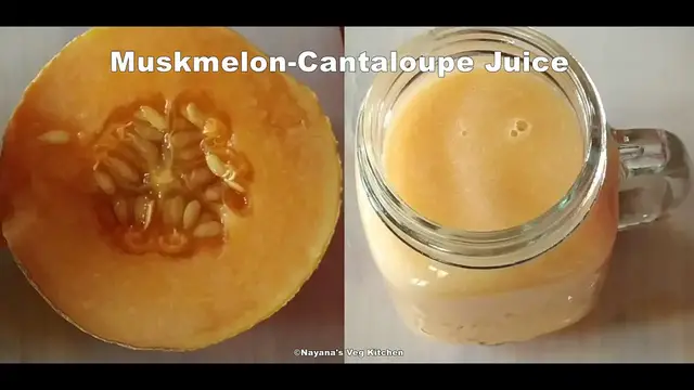 'Video thumbnail for थंडगार आरोग्यदायक खरबूज सरबत Summer special Healthy Muskmelon Cantaloupe juice Nayana's veg kitchen'