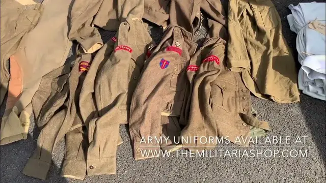 'Video thumbnail for British & US WW2 Army Uniforms - The Militaria Shop HD 1080p'