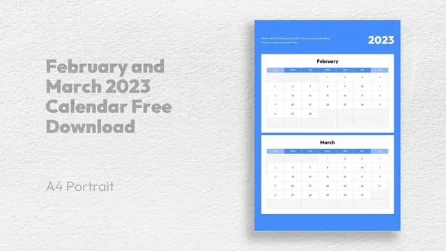 'Video thumbnail for February and March 2023 Calendar Free Download'