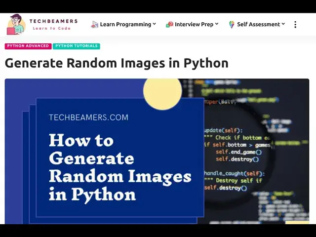 'Video thumbnail for Generate Random Images with Python: Pillow, NumPy, Matplotlib, and GANs'
