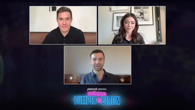 'Video thumbnail for Video: Adam Devine & Sarah Hyland Discuss Reuniting in PITCH PERFECT: BUMPER IN BERLIN'