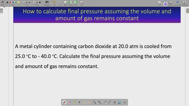 'Video thumbnail for How to calculate final pressure when volume and amount are constant'