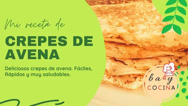 'Video thumbnail for Crepes de AVENA ¡Tan solo 3 INGREDIENTES! Sin Azúcar y Sin Gluten y MUY FÁCILES y RÁPIDOS de hacer.'