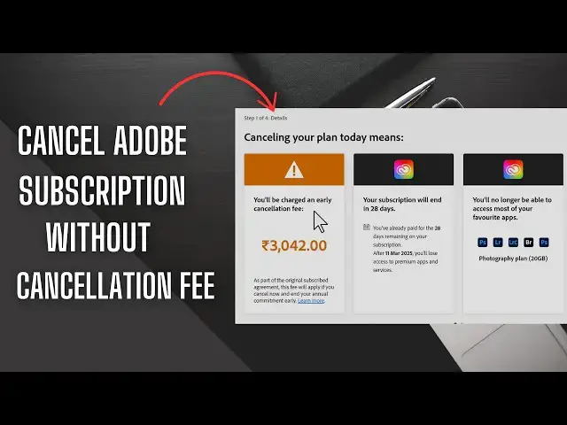 'Video thumbnail for Cancel Adobe Subscription Without Cancellation Fee'