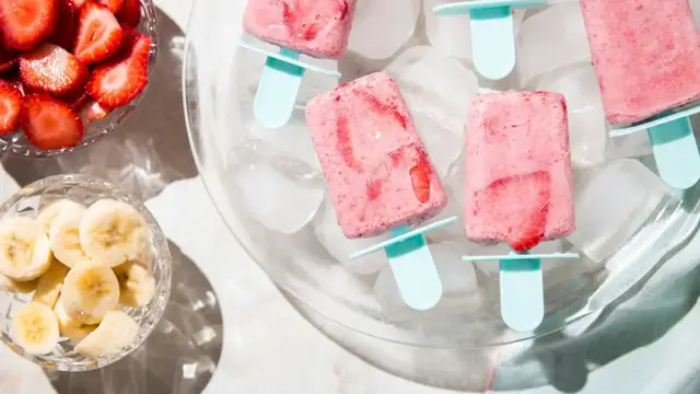 'Video thumbnail for Our Strawberry Banana Popsicles Are Refreshingly Simple'