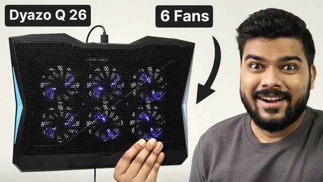 'Video thumbnail for Laptop Cooling Pad With 6 Fans | Dyazo Q 26 Review'