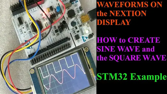 'Video thumbnail for How to Generate WAVEFORMS on NEXTION Display || STM32 || Sine Wave || Square Wave'