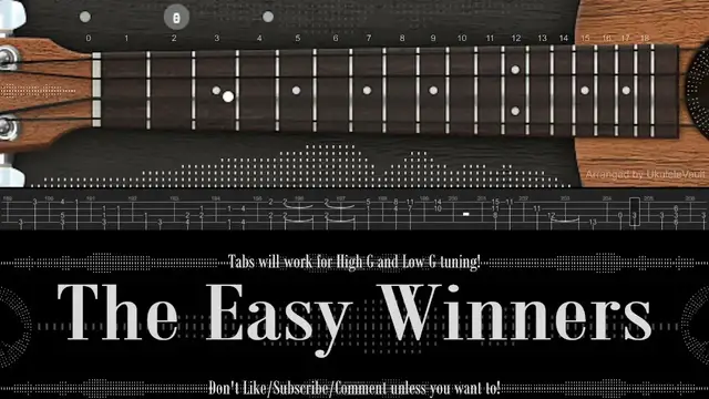 'Video thumbnail for "The Easy Winners" Fingerstyle Ukulele Tabs | Scott Joplin Ragtime | Learn or Listen!'