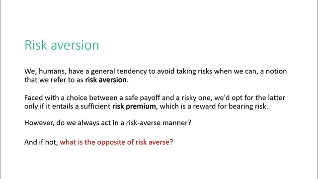'Video thumbnail for Risk aversion vs risk seeking | Investing concepts explained in 2 minutes | #financialliteracy'