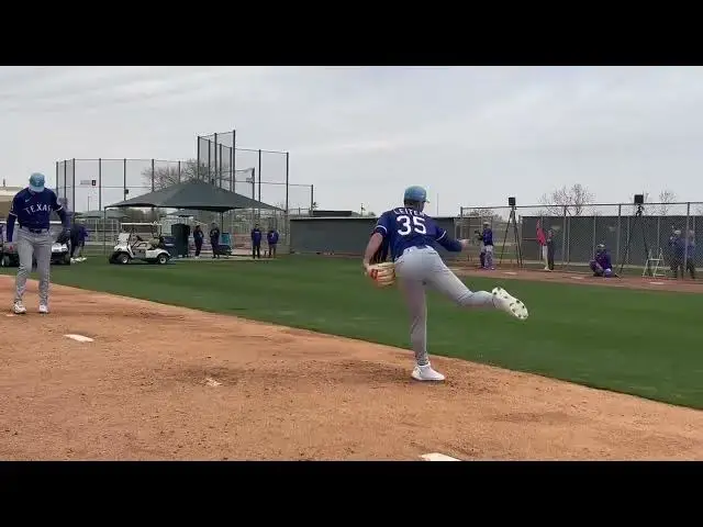 'Video thumbnail for Jack Leiter Throw Bullpen Session with Texas Rangers! (2025 MLB Spring Training)'