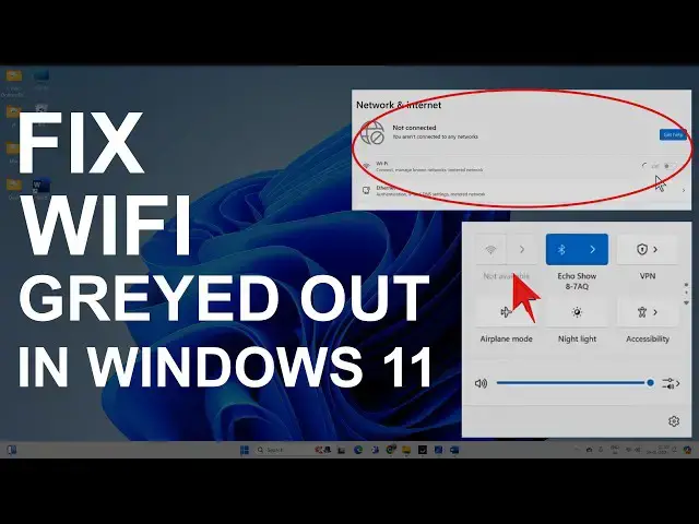 'Video thumbnail for Fix Can't Turn ON WiFi on Windows 11 | WiFi Greyed Out'