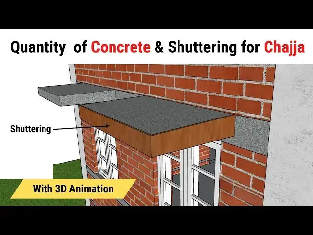 'Video thumbnail for Quantity of concrete & shuttering quantity for Chajja | Estimation of Chajja | Civil Tutor'