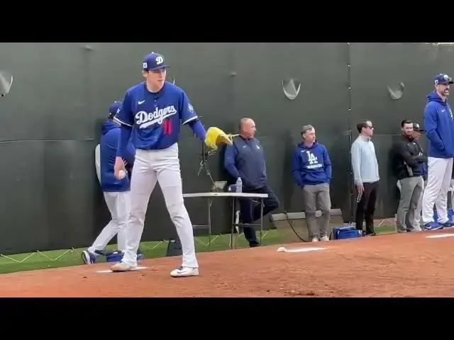'Video thumbnail for Roki Sasaki Throws Bullpen Session with Los Angeles Dodgers! (2025 MLB Spring Training)'