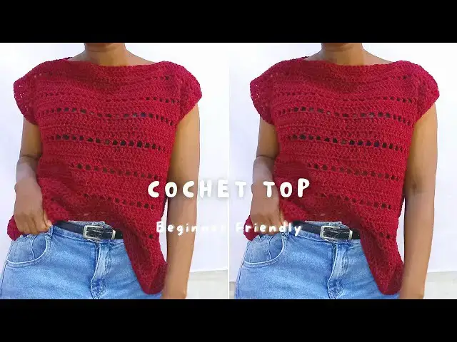 'Video thumbnail for Crochet Summer Top Beginner Friendly | How To Crochet A Top | DIY Crochet summer top'