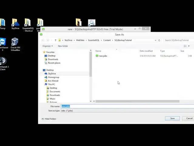 'Video thumbnail for SQLBackupAndFTP part 4 - Setup A Full Nightly Backup to SkyDrive | Essential SQL'