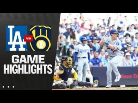 'Video thumbnail for Los Angeles Dodgers at Milwaukee Brewers Full-Game Highlights! | 07/09/2025'