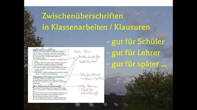 'Video thumbnail for Zwischenüberschriften in Klausuren – bessere Übersicht für Schüler und Zeitersparnis für Lehrer'