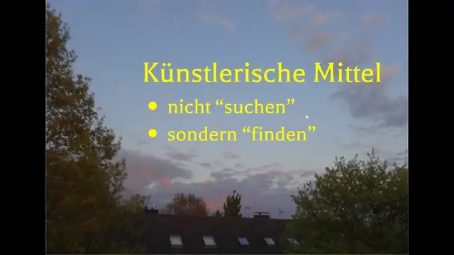 'Video thumbnail for Künstlerische Mittel – nicht „suchen“, sondern „finden“ - für mehr Liebe zur Literatur'