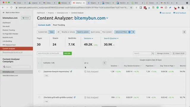 'Video thumbnail for Semrush content audit tool'