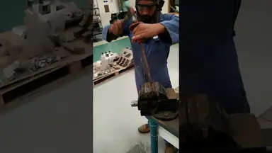 'Video thumbnail for Chisel test for resistance spot weld, PQR qualification'