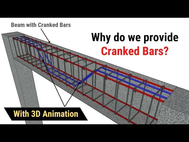 'Video thumbnail for why do we provide cranked bars in beams & slabs? | Bent up bars in beams & slabs | Civil tutor'