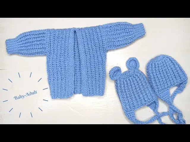 'Video thumbnail for Crochet This Baby Cardigan In Under 6 Hours (Baby-Adult Size)'