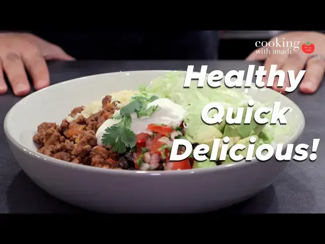 'Video thumbnail for Easy Beef Burrito Bowl Recipe – Weeknight Dinner in 20 Minutes!'