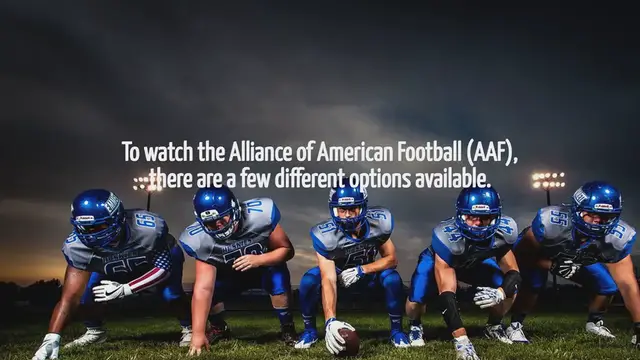 'Video thumbnail for How To Watch Alliance Of American Football'
