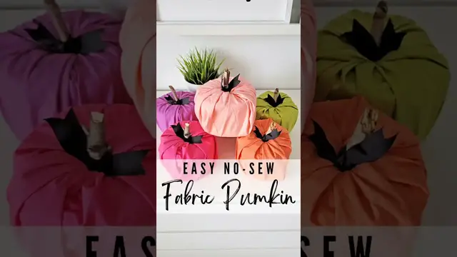 'Video thumbnail for Easy No-Sew Fabric Pumkin Decor for Fall or Halloween #diyhalloweendecor #falldecor falldecor'