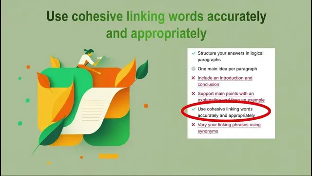 'Video thumbnail for IELTS Free Essay Check: Use cohesive linking words accurately and appropriately'