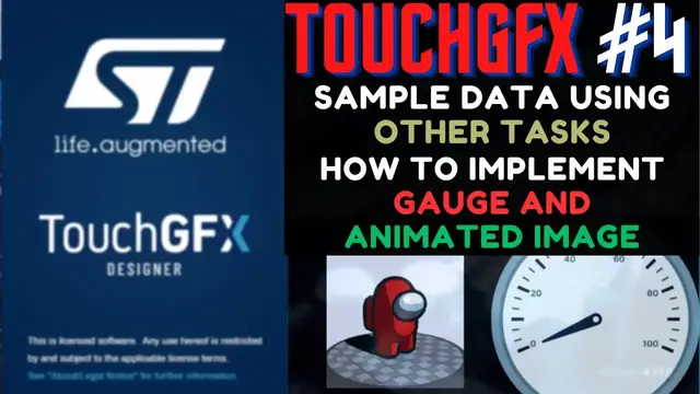 'Video thumbnail for Touch GFX #4. Send data to UI || Sampling from another task || Gauge || Animation'