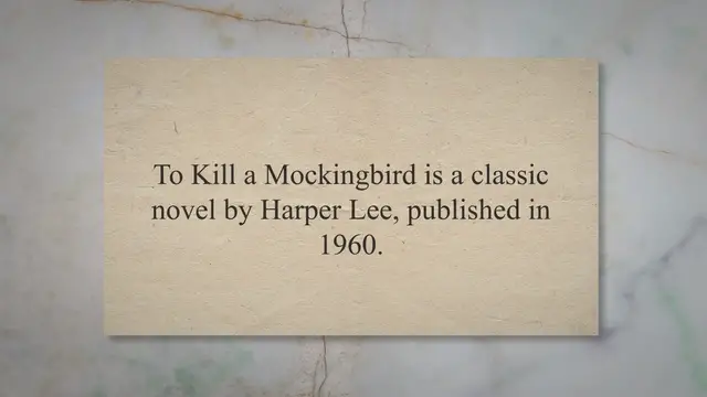 'Video thumbnail for To Kill a Mockingbird'