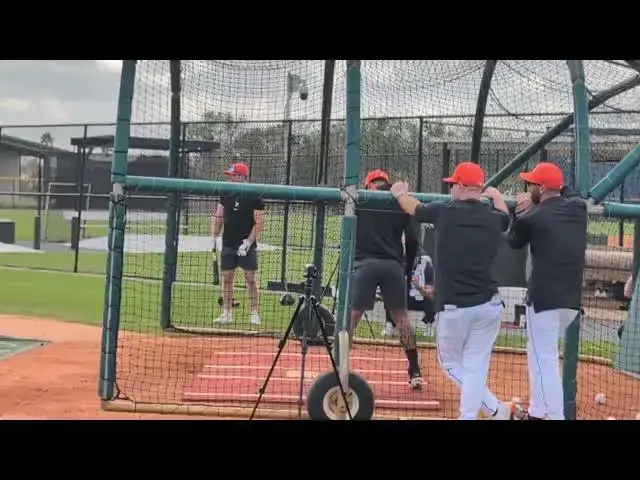 'Video thumbnail for Javier Baez Takes Batting Practice with Detroit Tigers! (2025 MLB Spring Training)'