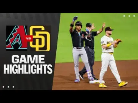 'Video thumbnail for Arizona Diamondbacks at San Diego Padres Full-Game Highlights! | 07/09/2025'
