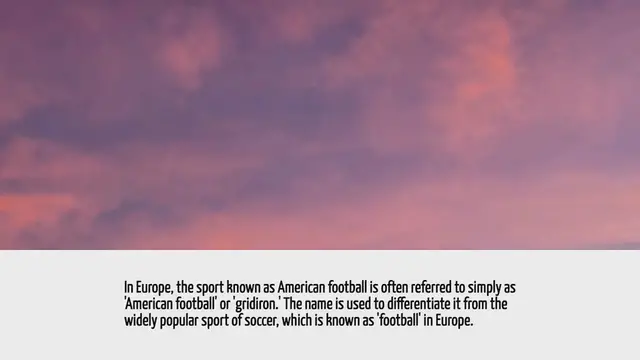 'Video thumbnail for What Do Europeans Call American Football'