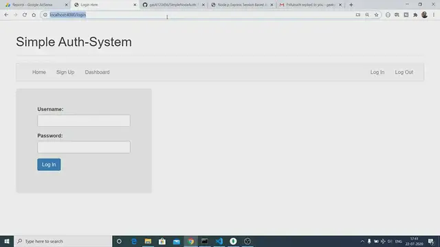 'Video thumbnail for Node.js Express Session Based Authentication System Using Expres-Session Cookie-Parser in MongoDB'