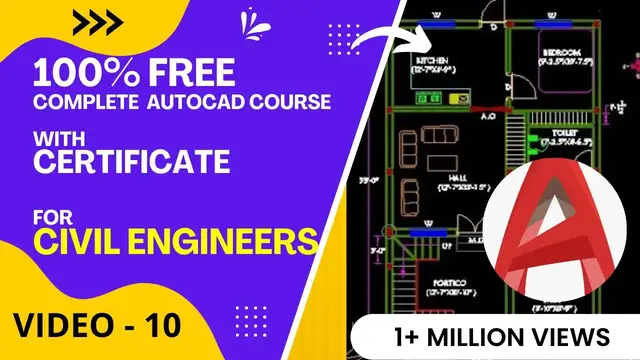 'Video thumbnail for Move, Copy, Stretch, Rotate, Mirror (Video-10) | Complete autocad tutorial for Civil Engineers'