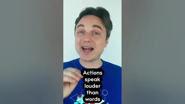 'Video thumbnail for Actions speak louder than words idiom meaning'