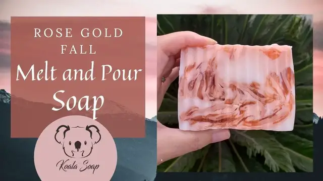 'Video thumbnail for Melt and Pour Soap Making Rose Gold Fall Soap Recipes Tutorial for Beginners'