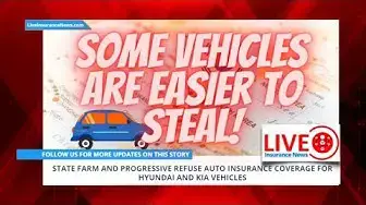 'Video thumbnail for State Farm and Progressive refuse auto insurance coverage for Hyundai and Kia vehicles'
