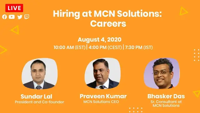 'Video thumbnail for Hiring at MCN Solutions - Careers'