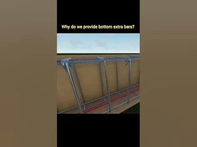 'Video thumbnail for Why do we provide bottom extra bars in beams? #shorts #civiltutor'