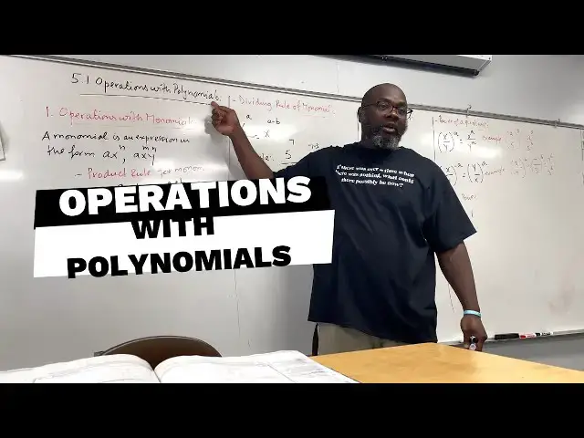 'Video thumbnail for Operations With Polynomials'