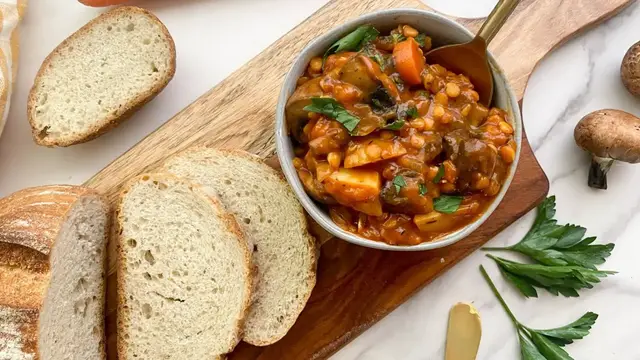 'Video thumbnail for Savory Mushroom Stew Recipe'