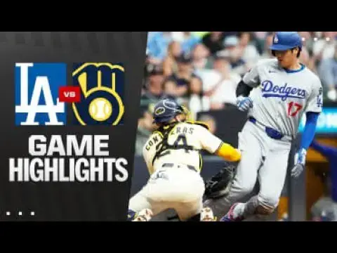 'Video thumbnail for Los Angeles Dodgers at Milwaukee Brewers Full-Game Highlights! | 07/08/2025'